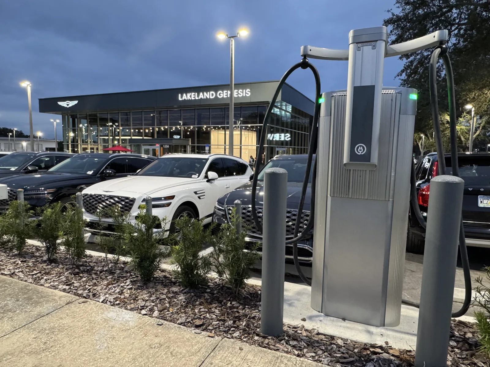 DC fast charger installed at Lakeland Genesis dealership in Lakeland, Florida, an EVready Energy customer